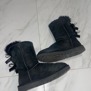 Black Uggs Bailey Bow Size 8 Boots
